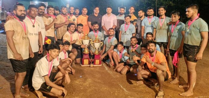 घोटगे कब्बडी लीग पर्वात "देव स्वयंभू" विजेता