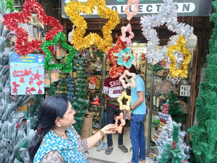 नाताळनिमित्त क्रॉफर्ड मार्केटमध्ये ग्राहकांची प्रचंड गर्दी