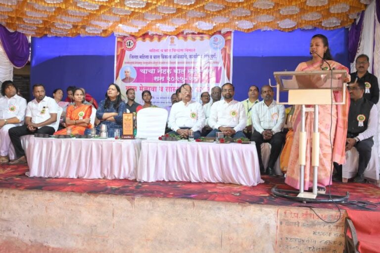 सिंधुदुर्ग जिल्हास्तरीय चाचा नेहरू बाल महोत्सवाचे उत्साहात उद्घाटन बालकांच्या सर्वांगीण विकासासाठी बाल महोत्सव उपयुक्त – जिल्हाधिकारी तृप्ती धोडमिसे.