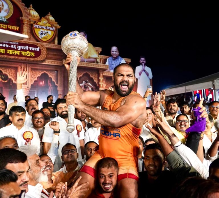 हर्षवर्धन सदगीर दुसऱ्यांदा ‘महाराष्ट्र केसरी’; ‘डबल महाराष्ट्र केसरी’चा बहुमान