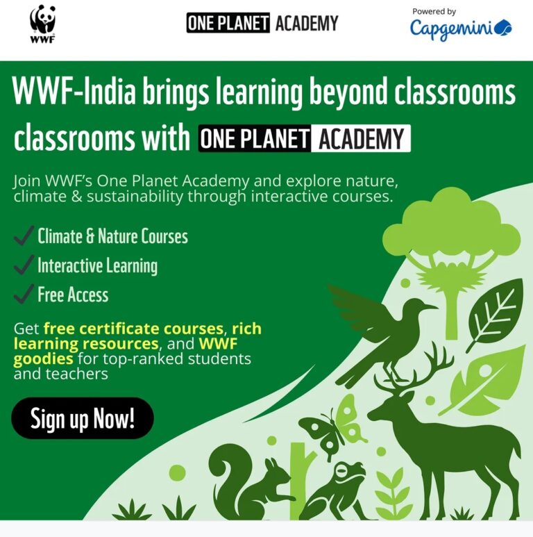 WWF Indiaची ‘वन प्लॅनेट अकॅडमी’ सुरू; पर्यावरण शिक्षणासाठी मोफत ऑनलाइन कोर्सेस