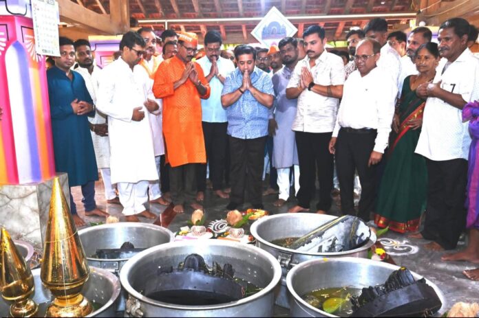 सातरल येथे श्री लिंगेश्वर पावणादेवी मंदिराचा जीर्णोद्धार सोहळा उत्साहात