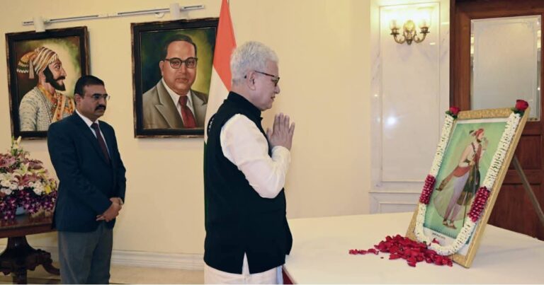 छत्रपती संभाजी महाराज जयंतीनिमित्त राज्यपाल जिष्णु देव वर्मा यांचे अभिवादन