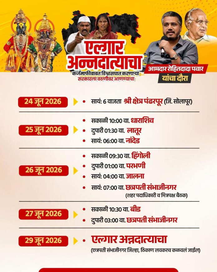 ‘विनाअट सरसकट कर्जमाफीचा निर्णय घ्या; अन्यथा संघर्ष तीव्र करू’ – आमदार रोहित पवार