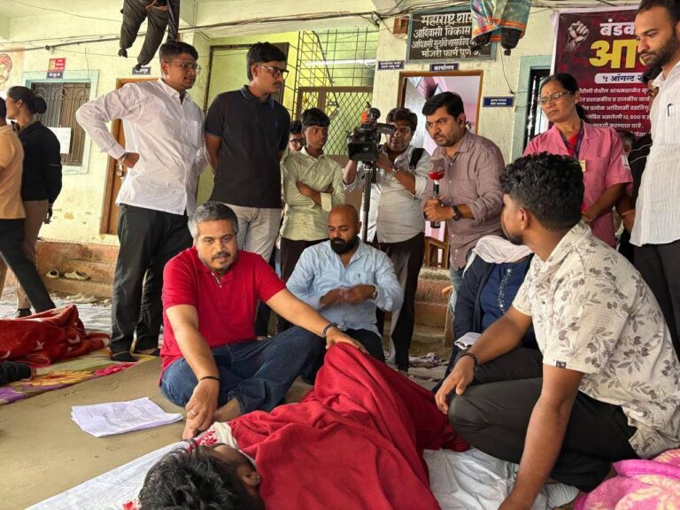 मांजरीत आदिवासी विद्यार्थ्यांचे ११ दिवसांपासून उपोषण; मागण्या मान्य करण्याची मागणी