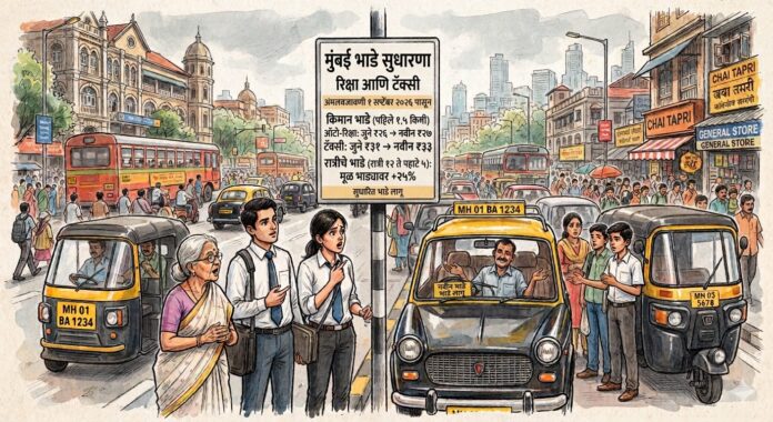 मुंबईत ऑटो-रिक्षा, काळ्या-पिवळ्या टॅक्सीच्या भाड्यात वाढ; १ सप्टेंबरपासून नवे दर लागू