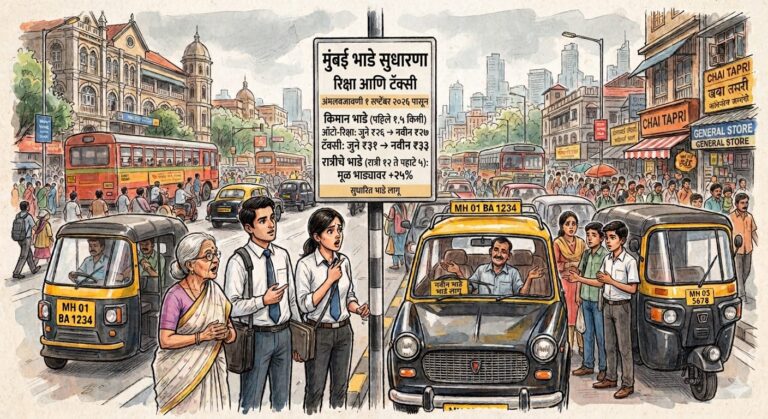 मुंबईत ऑटो-रिक्षा, काळ्या-पिवळ्या टॅक्सीच्या भाड्यात वाढ; १ सप्टेंबरपासून नवे दर लागू