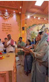 युवराणी अनुसयराजे पटवर्धन यांनी घेतले श्रीमंत भाऊसाहेब रंगारी गणपतीचे दर्शन