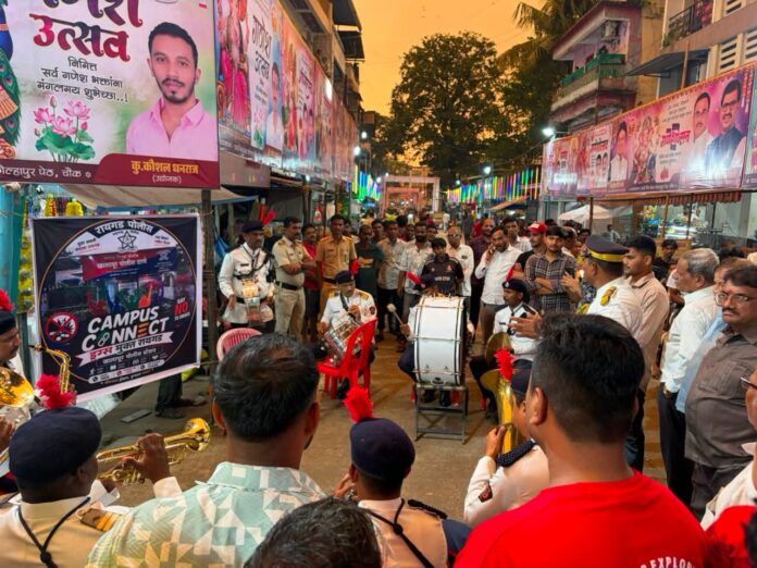 रायगड पोलीस बँड पथकाचे भक्तीमय सूर; गणेशोत्सवात सुरक्षितता आणि सामाजिक सलोख्याचा संदेश