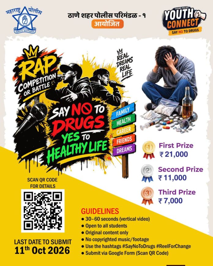 ‘Say No To Drugs’ अंतर्गत ठाणे पोलिसांकडून विविध स्पर्धांचे आयोजन