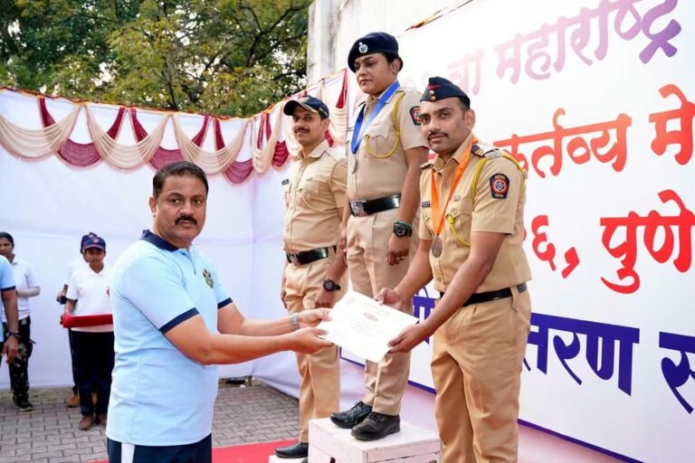 रायगड पोलीस दलाची अभिमानास्पद कामगिरी; पो.ह.वा. एस. के. पाटील यांना कांस्यपदक