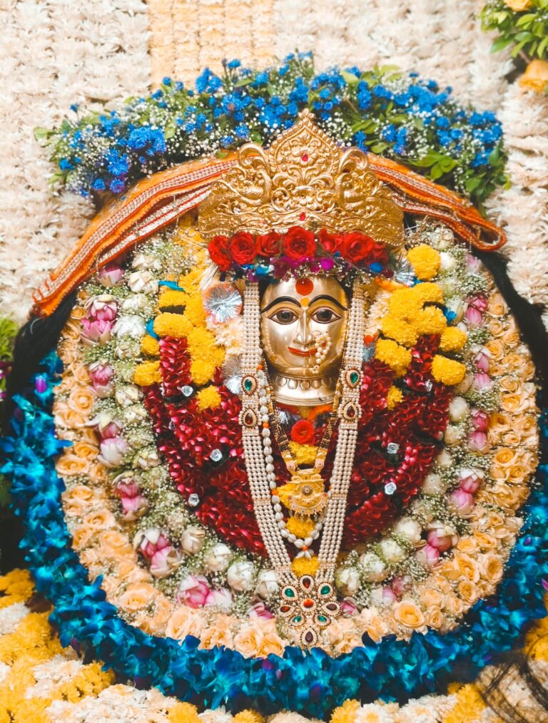 वरसोलीच्या श्री भवानी देवी मंदिरात मनमोहक पुष्प आरास; नवरात्रोत्सवानिमित्त भाविकांचे स्वागत